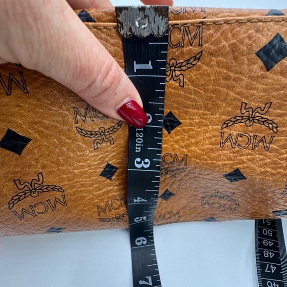 MCM Vintage Visetos Monogram Cognac Large Shopper Tote Carryall Shoulder Bag EUC - Picture 10 of 17